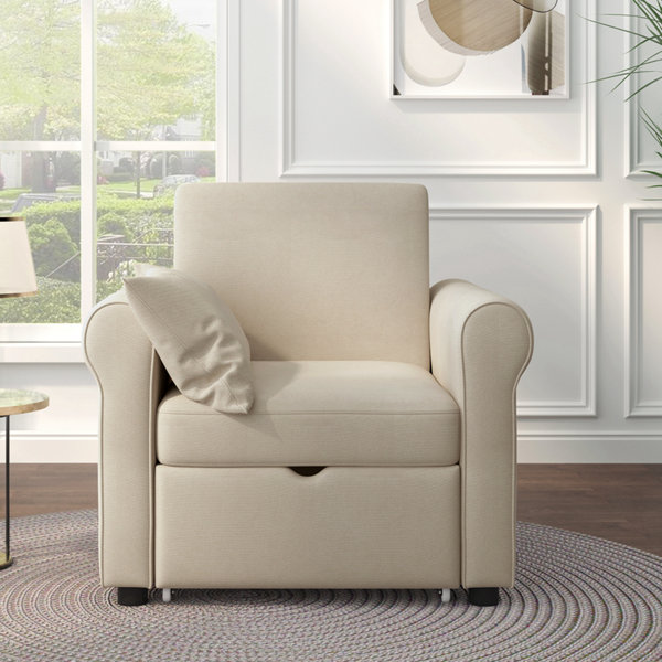 Winston Porter Dionigio 2in1 Convertible Sleeper Chair Bed Wayfair